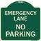 Signmission Emergency Lane No Parking Heavy-Gauge Aluminum Architectural Sign, 18" x 18", G-1818-24109 A-DES-G-1818-24109 - alternate 1